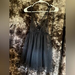 Victoria's Secret Blue Pleated Babydoll Chamise